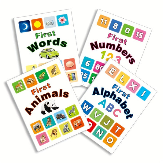 Mini Children's Vocabulary Book in 4 Styles to Learn English with Rounded Corner