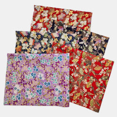 5pcs Bronzing Cotton Patchwork Fabric Flowers for Sewing Quilting Crafting