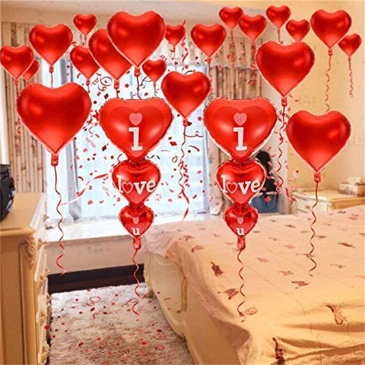 Red Heart Balloon I Love You Helium Decoration & Gift Idea