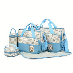 Stylish Waterproof Mommy Bag 5-Piece Set