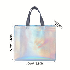 10pcs Reusable Rainbow Iridescent Party Favor Bags
