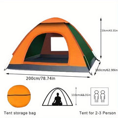 Quick Opening Waterproof Tent For Camping Beach Easy to Set Up Portable