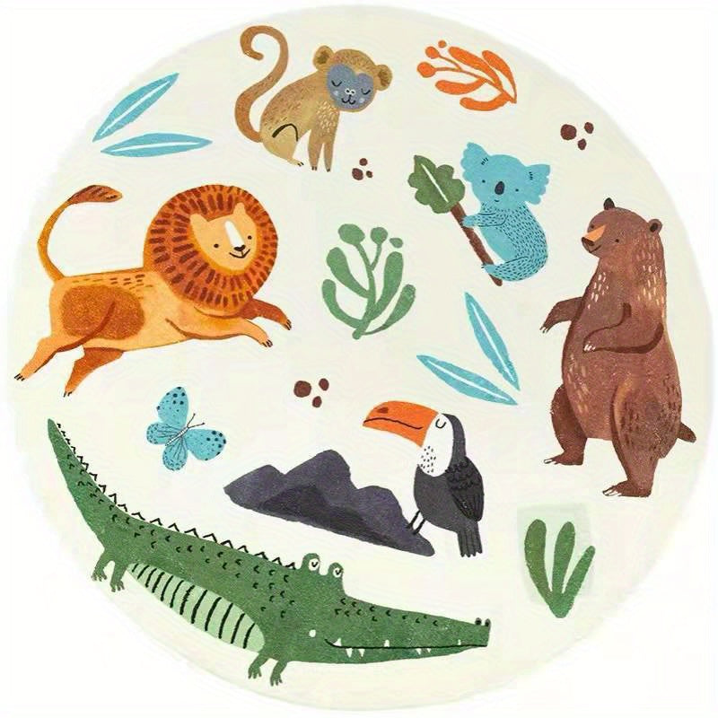 Soft Cashmere Round Floor Mat for Children's Room