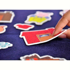 Kids' Felt Story Board Set Interactive Animal Playset Halloween Christmas