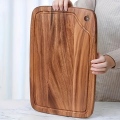 Wood Cutting Board With Juice Groove Chopping Board For Kitchen Meat Cheese