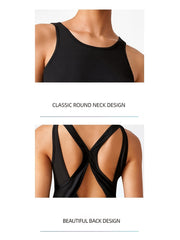 Criss Cross Backless Workout Tank Top