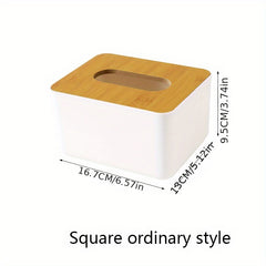 Wooden Tissue Box Stylish Napkin Holder for Home and Office