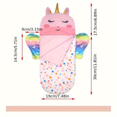 4pcs Doll Unicorn Costume Set with Sleeping Bag, Eye Mask, Pillow