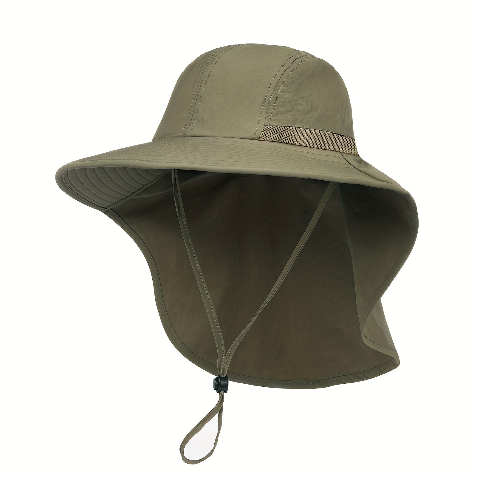 Wide Brim Hiking Hat Women Men With Neck Flap Sun UV Protection