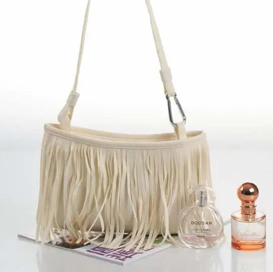 Women Tassel Crossbody Bag with Tassel Detail