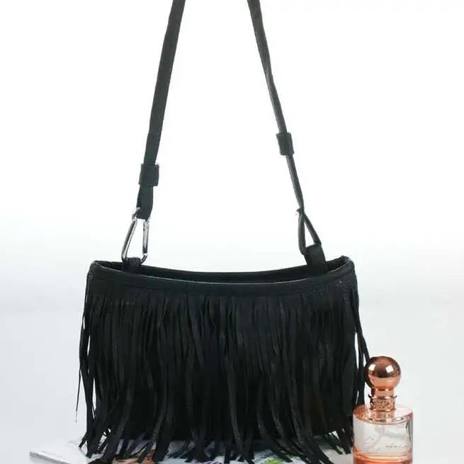 Women Tassel Crossbody Bag with Tassel Detail