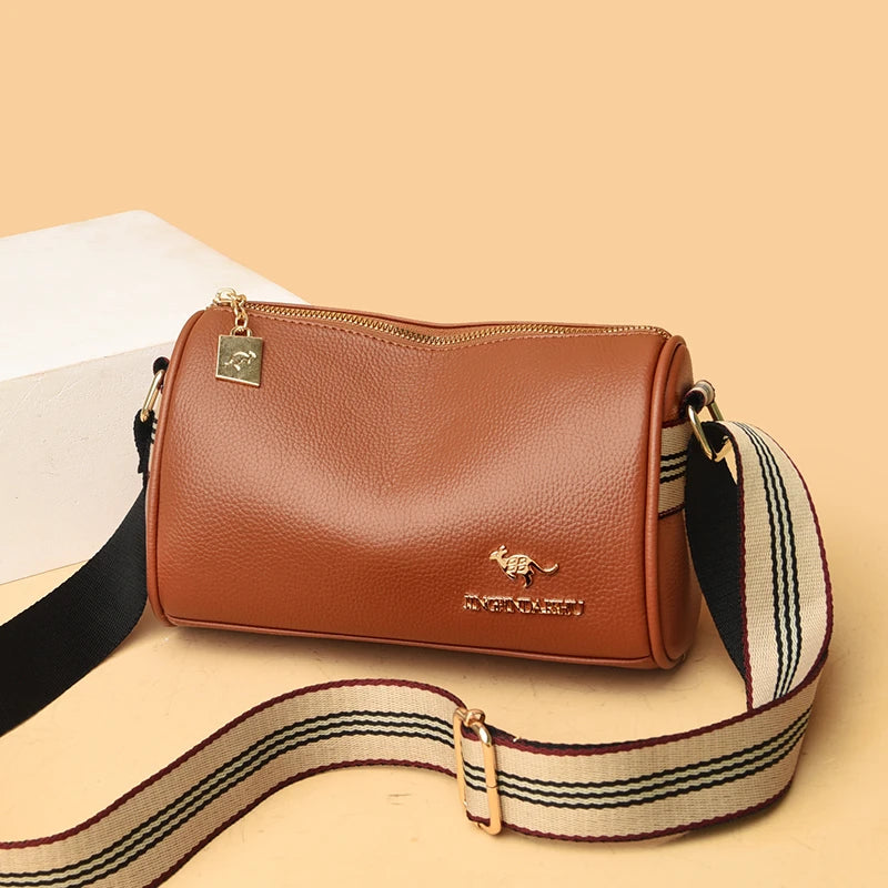 Large Capacity PU Shoulder Messenger Bag Retro Daily Totes Lady Handbags