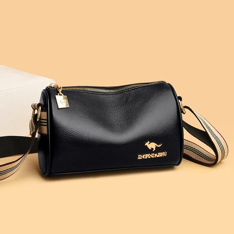Large Capacity PU Shoulder Messenger Bag Retro Daily Totes Lady Handbags