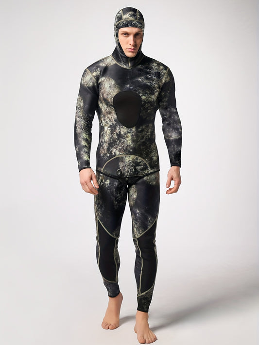 Men's 1.5mm Neoprene Hoodie Wetsuit Full Suit