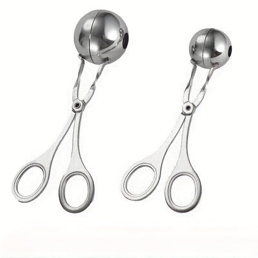 Stainless Steel Meat Baller Maker Rice Ball Tongs Scoop DIY Fish Ball Mold