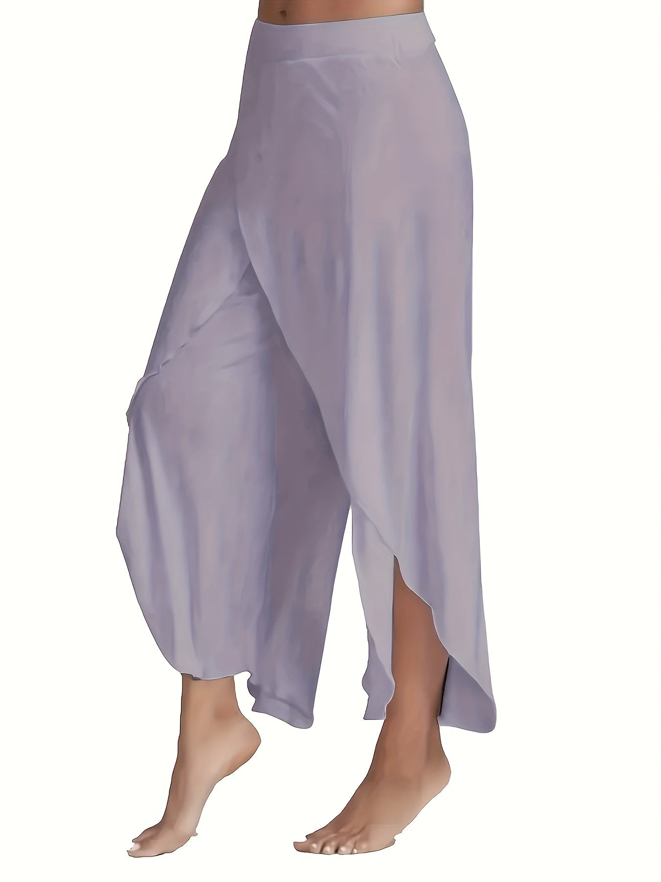 Women's Plus Solid Wide Leg Pants