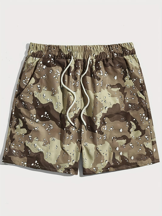 Men's Camo Shorts for Cycling Fitness Outdoor Activities