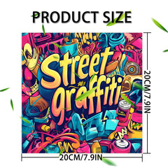 Graffiti Adult Coloring Book - 20 Street Art Designs - Fun Gift