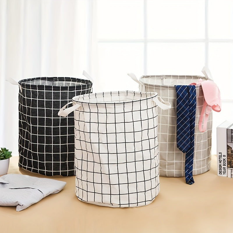 Large Foldable Fabric Laundry Basket - Convenient Clothes and Toy Storage