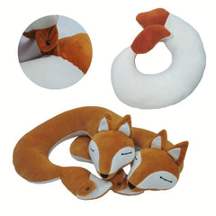 Cartoon Fox Neck Pillow for Travel