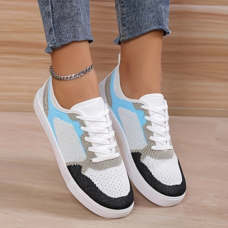 Women's Lace-up Skate Shoes Low Sneakers Comfort Lightweight Flats