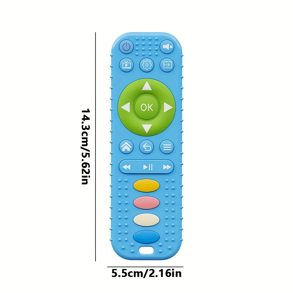 Baby Remote Control Shaped Teether Safe Silicone Reduces Biting Teething Toy