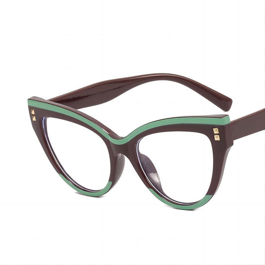 Women Oversized Cat Eye Computer Glasses Block Blue Light Relieve Fatigue