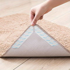 4pcs Non-Slip Carpet Stickers for Rugs 12.5in Prevent Moving Edges