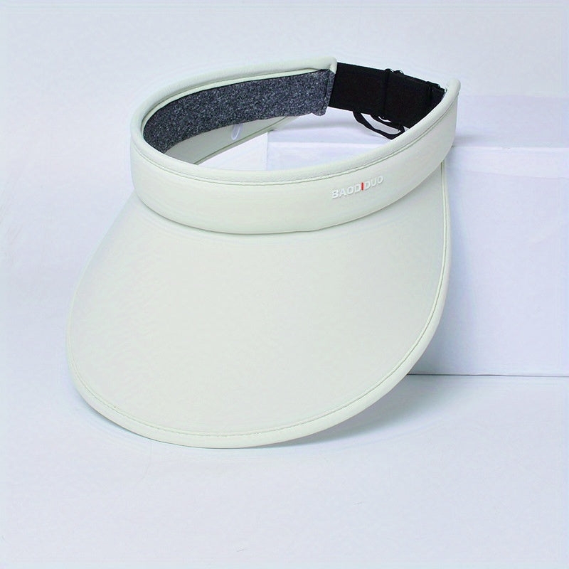 Solid Visor Hat Casual Ponytail Sun Hat UV Protection Foldable