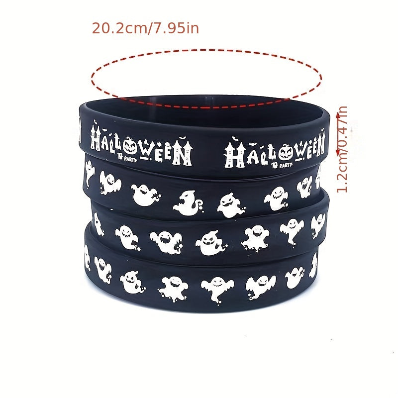 8pcs Western Ghost Party Halloween Silicone Bracelet