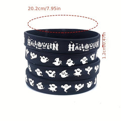 8pcs Western Ghost Party Halloween Silicone Bracelet