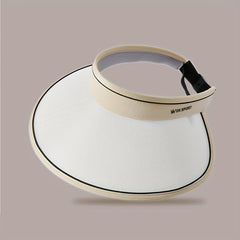 Adjustable Photochromic Visor Hat Dotted Wide Brim UV Protection Sun Hat