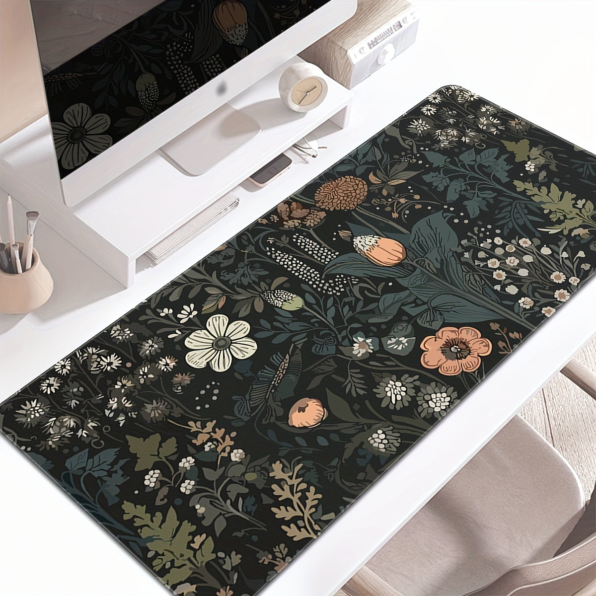 Boho Flowers Large Gaming Mouse Pads Non Slip Office Desk Mat