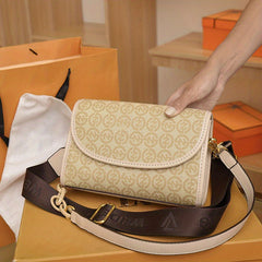 Vintage Square Bag Classic Pattern Flap Purse