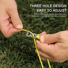 10pcs Aluminum Wind Rope Buckle for Tents, Camping Accessories
