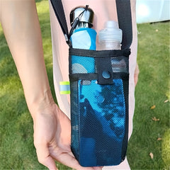 Portable Water Bottle Cover with Phone Holder and Strap for Outdoor Activities