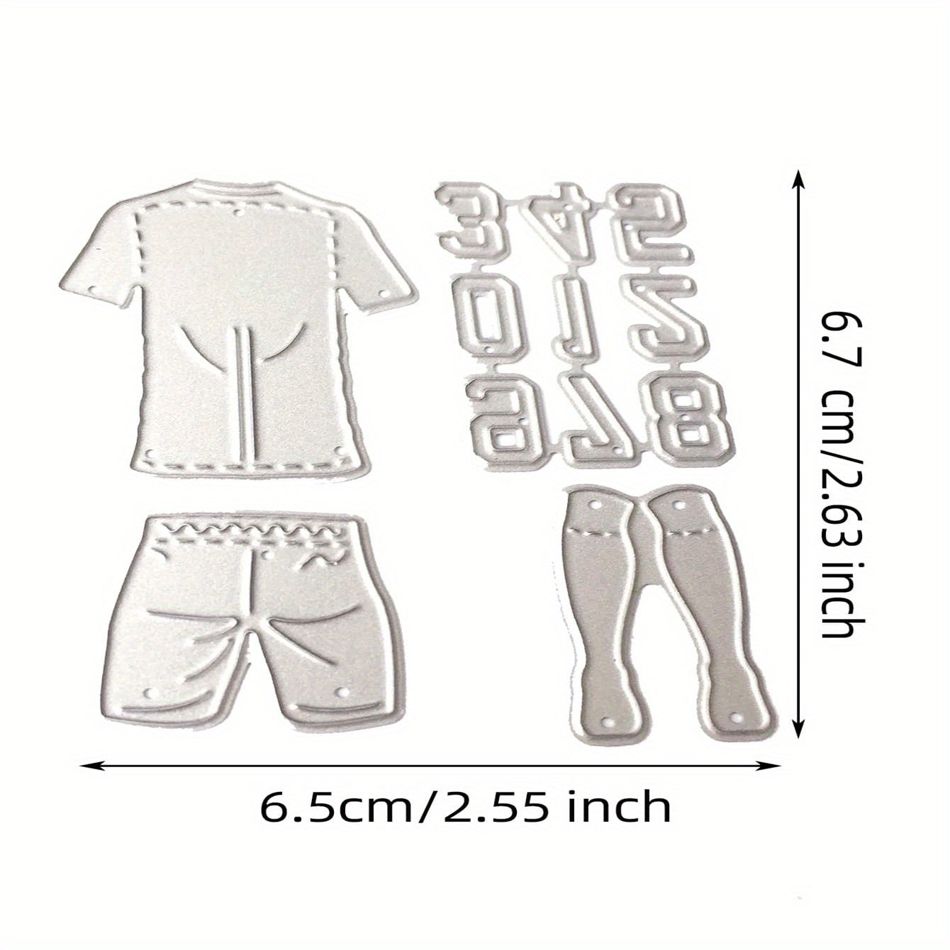 Football Wear Number Cutting Die Stencil DIY Craft