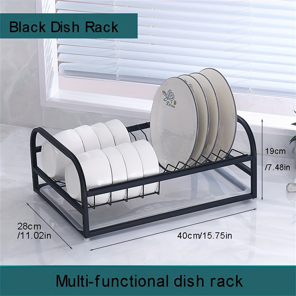 Large Capacity Dish & Cutlery Rack for Organized Kitchen Storage