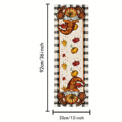 Thanksgiving Theme Fall Series Table Runner Polyester Tablecloth