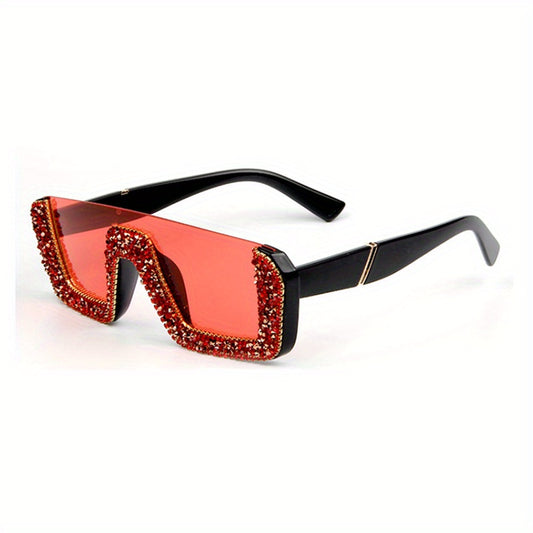 Y2K Rhinestone One Piece Sunglasses Gradient Glasses UV400