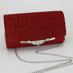 Radiant Glitter Clutch Bag for Women - Elegant Pleated Design for Events