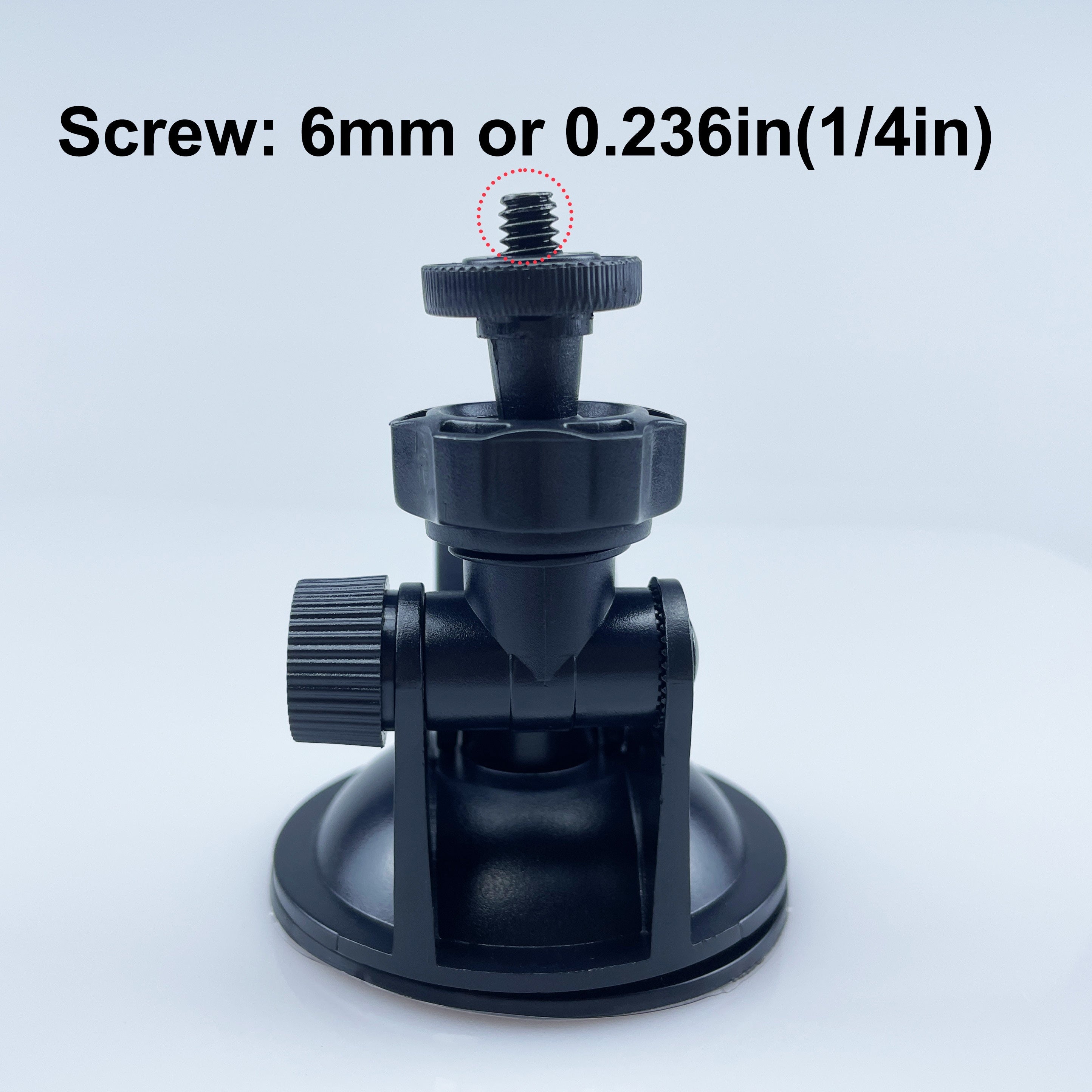 1 6 4mm & 1 4 6mm 360 Ball Rotatable Adapters Suction Cup Mount