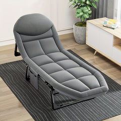 Portable Folding Bed with Blanket and Phone Pocket for Outdoor Camping