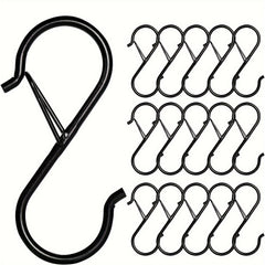 6pcs S Hooks Heavy Duty Safety Buckle Kitchen Closet Rod S Hooks 9.02cm
