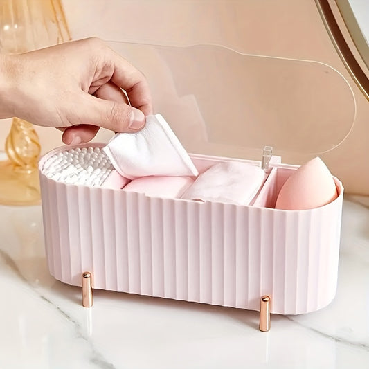 Q-tip Holder 3 Compartments Pad Storage Swab Dispenser