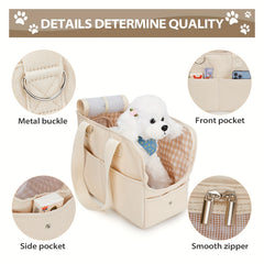 Small Dog Carrier with Pockets & Mesh