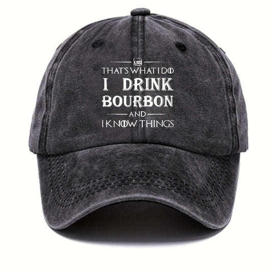 Funny Print Baseball Cap Distressed Vintage Style