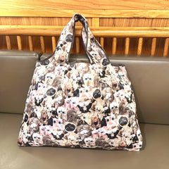 All Over Cats Pattern Shoulder Bag Foldable Storage Bag