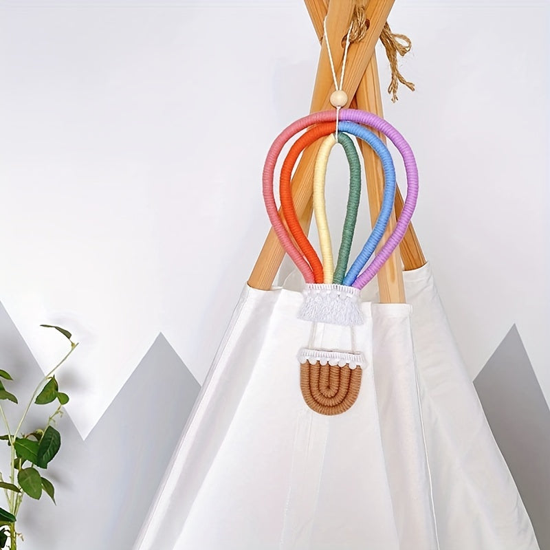 Nordic Style Woven Rainbow Hanging Ornament Balloon Wall Decoration