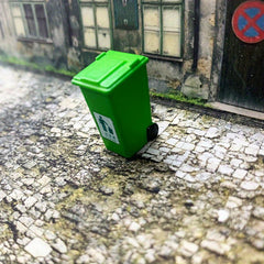 5pcs Street Trash Can DIY Material Rubbish Bin Mini Trash Can Simulation